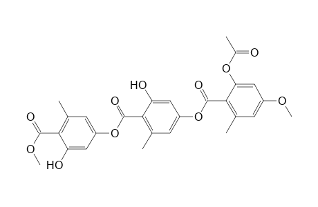 Benzoic acid, 4-[[2-(acetyloxy)-4-methoxy-6-methylbenzoyl]oxy]-2-hydroxy-6-methyl-, 3-hydroxy-4-(methoxycarbonyl)-5-methylphenyl ester