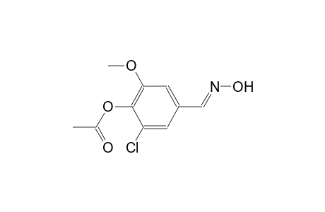 2-chloro-4-[(E)-(hydroxyimino)methyl]-6-methoxyphenyl acetate
