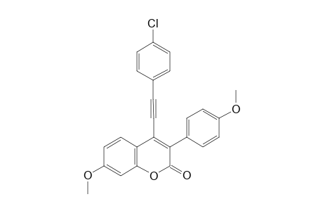 4-((4-chlorophenyl)ethynyl)-7-methoxy-3-(4-methoxyphenyl)-2H-chromen-2-one
