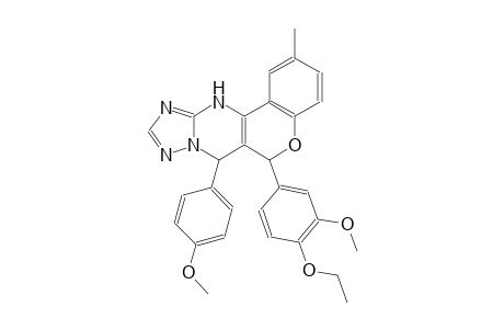 6-(4-ethoxy-3-methoxyphenyl)-7-(4-methoxyphenyl)-2-methyl-7,12-dihydro-6H-chromeno[4,3-d][1,2,4]triazolo[1,5-a]pyrimidine