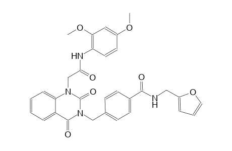 4-[(1-[2-(2,4-dimethoxyanilino)-2-oxoethyl]-2,4-dioxo-1,4-dihydro-3(2H)-quinazolinyl)methyl]-N-(2-furylmethyl)benzamide