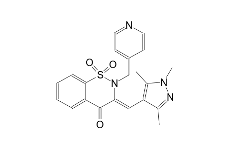 4H-1,2-benzothiazin-4-one, 2,3-dihydro-2-(4-pyridinylmethyl)-3-[(1,3,5-trimethyl-1H-pyrazol-4-yl)methylene]-, 1,1-dioxide, (3Z)-