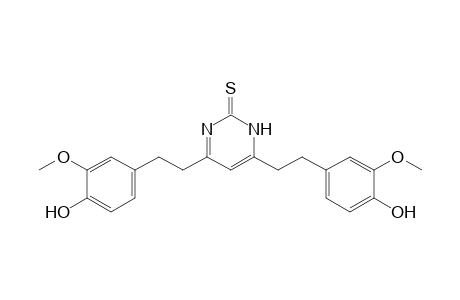4,6-Bis[.beta.-(4-hydroxy-3-methoxyphenyl)ethyl]pyrimidin-2-thione