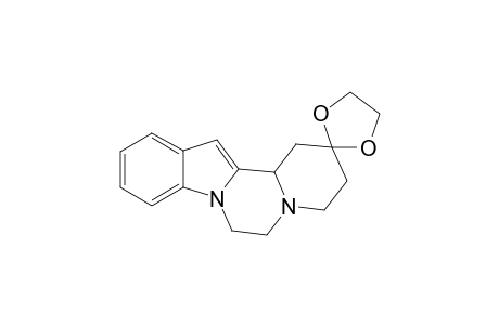 Spiro[1,3-dioxolane-2,2'-[2H]pyrido[2',1':3,4]pyrazino[1,2-a]indole], 1',3',4',6',7',13'b-hexahydro-, (.+-.)-