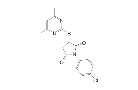 1-(4-chlorophenyl)-3-[(4,6-dimethyl-2-pyrimidinyl)sulfanyl]-2,5-pyrrolidinedione