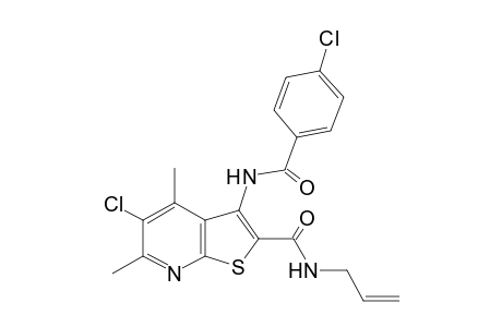 Thieno[2,3-b]pyridine-2-carboxamide, 5-chloro-3-[(4-chlorobenzoyl)amino]-4,6-dimethyl-N-(2-propenyl)-