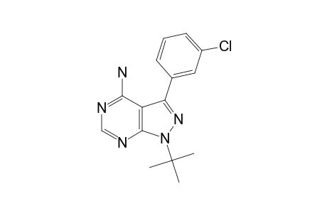 4-AMINO-1-TERT.-BUTYL-3-(META-CHLOROPHENYL)-PYRAZOLO-[3,4-D]-PYRIMIDINE
