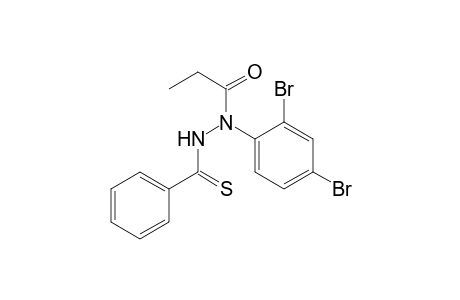 Propanoic acid, 1-(2,4-dibromophenyl)-2-(phenylthioxomethyl)hydrazide