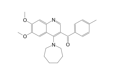 methanone, [4-(hexahydro-1H-azepin-1-yl)-6,7-dimethoxy-3-quinolinyl](4-methylphenyl)-