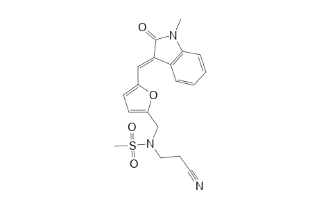 Methanesulfonamide, N-(2-cyanoethyl)-N-[[5-[(1,2-dihydro-1-methyl-2-oxo-3H-indol-3-yliden)methyl]-2-furanyl]methyl]-