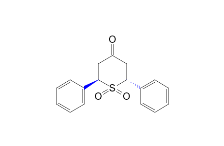 trans-2,6-diphenyltetrahydro-4H-thiopyran-4-one, 1,1-dioxide