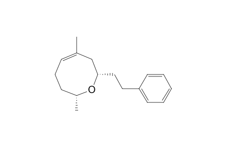 2H-Oxocin, 3,4,7,8-tetrahydro-2,6-dimethyl-8-(2-phenylethyl)-, (2.alpha.,5E,8.alpha.)-(.+-.)-