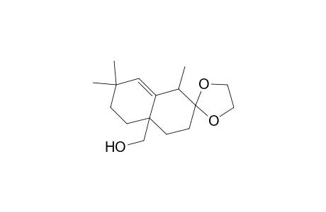 Spiro[1,3-dioxolane-2,2'(4'aH)-naphthalene]-4'a-methanol, 1',3',4',5',6',7'-hexahydro-1',7',7'-trimethyl-