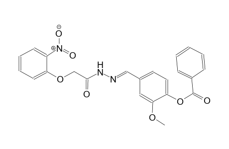 2-methoxy-4-((E)-{[(2-nitrophenoxy)acetyl]hydrazono}methyl)phenyl benzoate