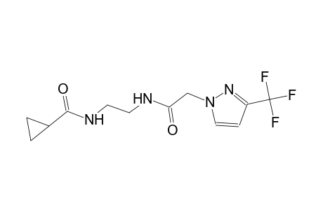 N-[2-({2-[3-(trifluoromethyl)-1H-pyrazol-1-yl]acetyl}amino)ethyl]cyclopropanecarboxamide