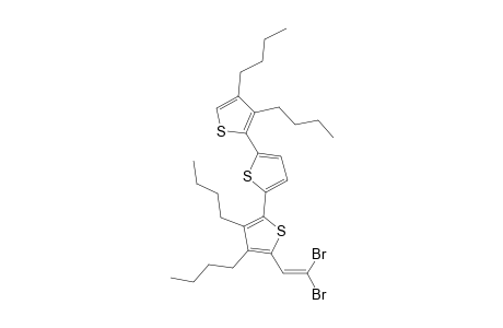 2-[2,2-bis(bromanyl)ethenyl]-3,4-dibutyl-5-[5-(3,4-dibutylthiophen-2-yl)thiophen-2-yl]thiophene