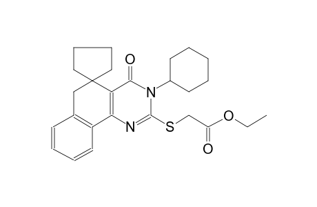 ethyl 2-((3-cyclohexyl-4-oxo-4,6-dihydro-3H-spiro[benzo[h]quinazoline-5,1'-cyclopentan]-2-yl)thio)acetate
