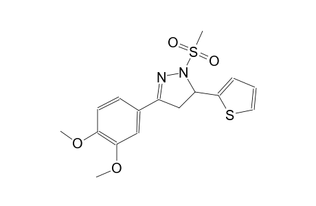 3-(3,4-dimethoxyphenyl)-1-(methylsulfonyl)-5-(2-thienyl)-4,5-dihydro-1H-pyrazole