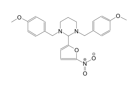 1,3-bis[(4-methoxyphenyl)methyl]-2-(5-nitro-2-furanyl)-1,3-diazinane