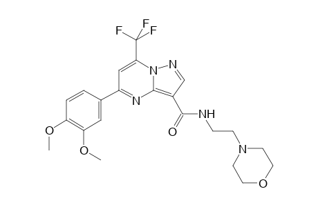 5-(3,4-dimethoxyphenyl)-N-(2-morpholin-4-ylethyl)-7-(trifluoromethyl)pyrazolo[1,5-a]pyrimidine-3-carboxamide