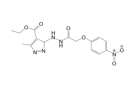 3H-pyrazole-4-carboxylic acid, 5-methyl-3-[2-[2-(4-nitrophenoxy)acetyl]hydrazinyl]-, ethyl ester