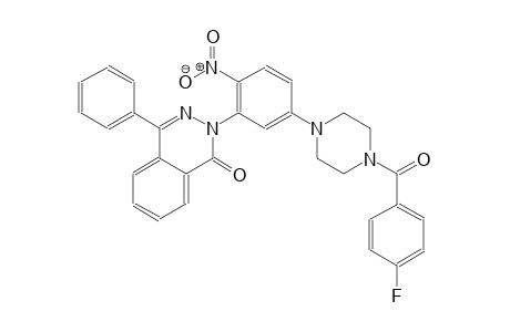 2-{5-[4-(4-fluorobenzoyl)-1-piperazinyl]-2-nitrophenyl}-4-phenyl-1(2H)-phthalazinone