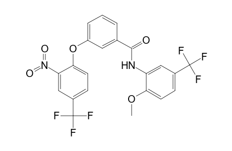 Benzamide, 3-(4-trifluoromethyl)-2-nitrophenoxy-N-[3-trifluoromethyl-6-methoxyphenyl)-
