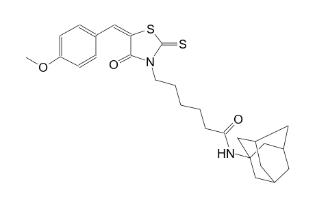 N-(1-adamantyl)-6-[(5E)-5-(4-methoxybenzylidene)-4-oxo-2-thioxo-1,3-thiazolidin-3-yl]hexanamide