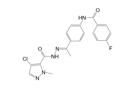 N-(4-{(1E)-N-[(4-chloro-1-methyl-1H-pyrazol-5-yl)carbonyl]ethanehydrazonoyl}phenyl)-4-fluorobenzamide