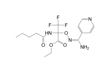 ethyl 2-({[(E)-amino(4-pyridinyl)methylidene]amino}oxy)-3,3,3-trifluoro-2-(pentanoylamino)propanoate