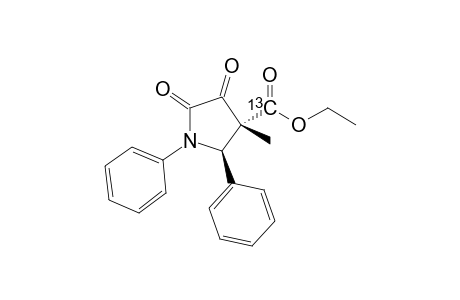 3-Pyrrolidinecarboxylic-13C acid, 3-methyl-4,5-dioxo-1,2-diphenyl-, ethyl ester, trans-