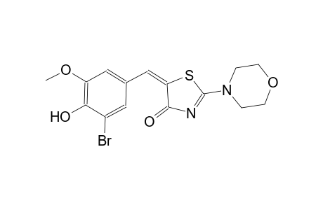 (5E)-5-(3-bromo-4-hydroxy-5-methoxybenzylidene)-2-(4-morpholinyl)-1,3-thiazol-4(5H)-one