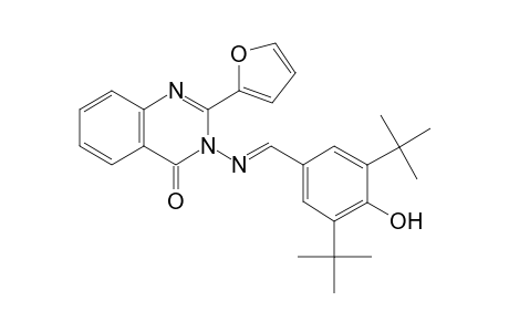 3-{[(E)-(3,5-ditert-butyl-4-hydroxyphenyl)methylidene]amino}-2-(2-furyl)-4(3H)-quinazolinone