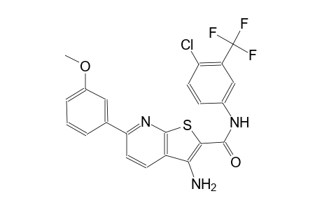 3-amino-N-[4-chloro-3-(trifluoromethyl)phenyl]-6-(3-methoxyphenyl)thieno[2,3-b]pyridine-2-carboxamide