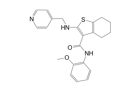 benzo[b]thiophene-3-carboxamide, 4,5,6,7-tetrahydro-N-(2-methoxyphenyl)-2-[(4-pyridinylmethyl)amino]-