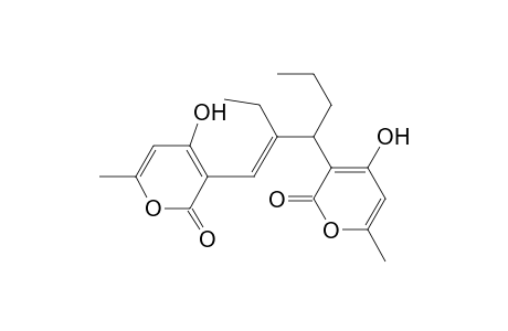 2H-Pyran-2-one, 3,3'-(2-ethyl-3-propyl-1-propene-1,3-diyl)bis[4-hydroxy-6-methyl-