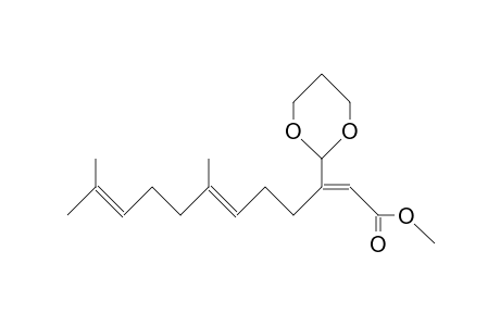 7,11-Dimethyl-3-(1,3-dioxan-2-yl)-(Z,E)-2,6,10-dodecatrienoic acid, methyl ester