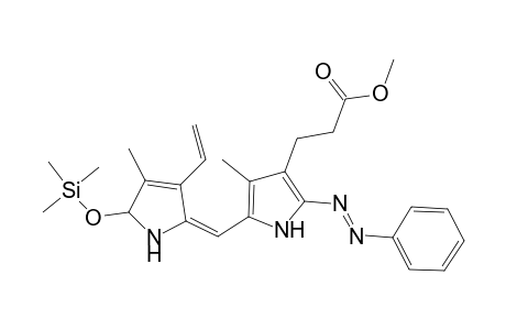 2-(Phenyldiazo)-5-{[3'-allyl-4'-methyl-5-(trimethylsilyloxy)-2',5'-dihydropyrrol-2'-ylidene]methyl}-3-[(methoxycarbonyl)ethyl]-4-methylpyrrole