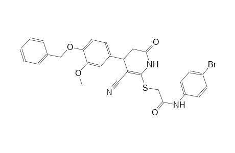 acetamide, N-(4-bromophenyl)-2-[[3-cyano-1,4,5,6-tetrahydro-4-[3-methoxy-4-(phenylmethoxy)phenyl]-6-oxo-2-pyridinyl]thio]-