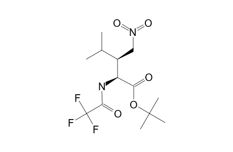 SYN-2-(TRIFLUORACETYL)-AMINO-4-METHYL-3-NITROMETHYLPENTANOIC-ACID-TERT.-BUTYLESTER