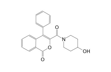 1H-2-benzopyran-1-one, 3-[(4-hydroxy-1-piperidinyl)carbonyl]-4-phenyl-