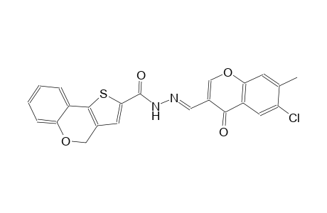 N'-[(E)-(6-chloro-7-methyl-4-oxo-4H-chromen-3-yl)methylidene]-4H-thieno[3,2-c]chromene-2-carbohydrazide