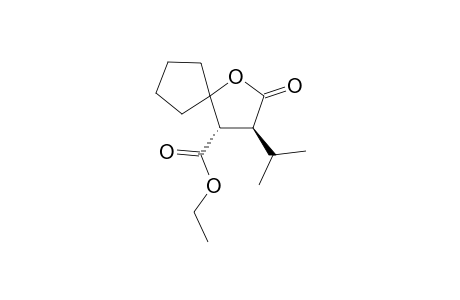 trans-3-(Ethoxycarbonyl)-2-(1-methylethyl)-4-butanolide-4-spirocyclopentane