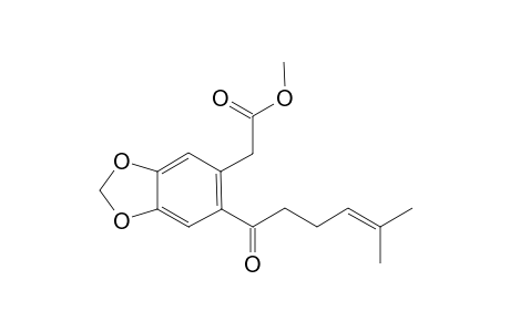 Methyl 2-(5"-methyl-4"-hexenoyl)-4,5-(methylene-1',3'-dioxy)benzyl-.alpha.-carboxylate