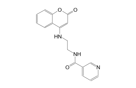 3-pyridinecarboxamide, N-[2-[(2-oxo-2H-1-benzopyran-4-yl)amino]ethyl]-