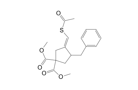 (E)-Dimethyl 3-((acetylthio)methylene)-4-benzylcyclo-pentane-1,1-dicarboxylate