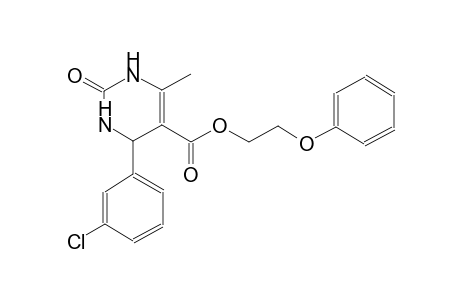 5-pyrimidinecarboxylic acid, 4-(3-chlorophenyl)-1,2,3,4-tetrahydro-6-methyl-2-oxo-, 2-phenoxyethyl ester