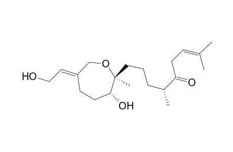 (6R)-2,6-dimethyl-9-[(2S,3R,6E)-2-methyl-3-oxidanyl-6-(2-oxidanylethylidene)oxepan-2-yl]non-2-en-5-one