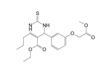 ethyl 4-[3-(2-methoxy-2-oxoethoxy)phenyl]-6-propyl-2-thioxo-1,2,3,4-tetrahydro-5-pyrimidinecarboxylate