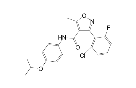 3-(2-chloro-6-fluorophenyl)-N-(4-isopropoxyphenyl)-5-methyl-4-isoxazolecarboxamide